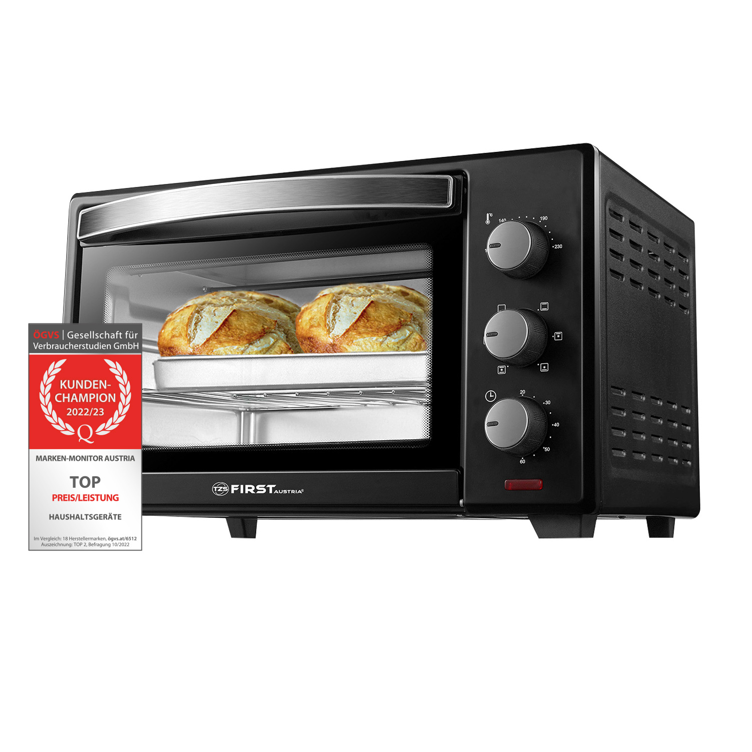 Minibackofen 19L | 1380 Watt | Umluft