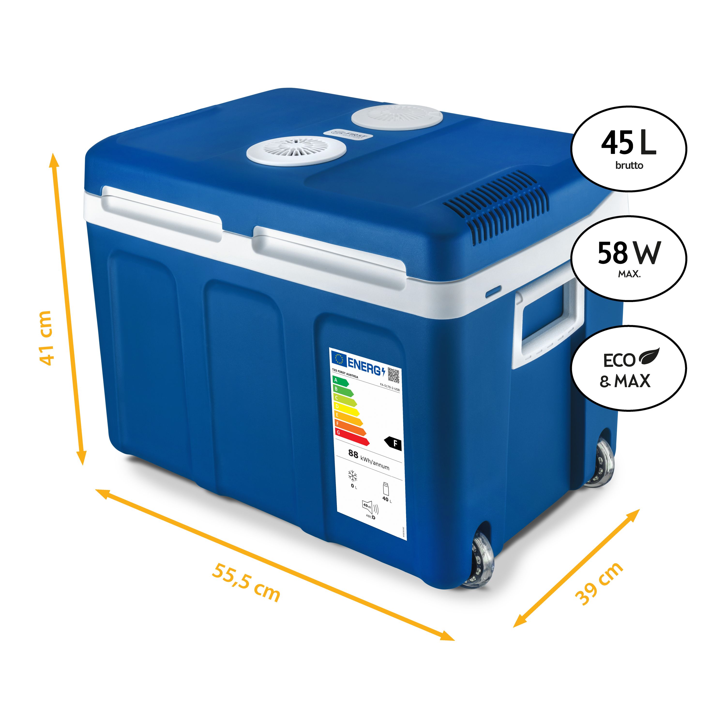 Elektrische Kühlbox | 45 Liter | Blau