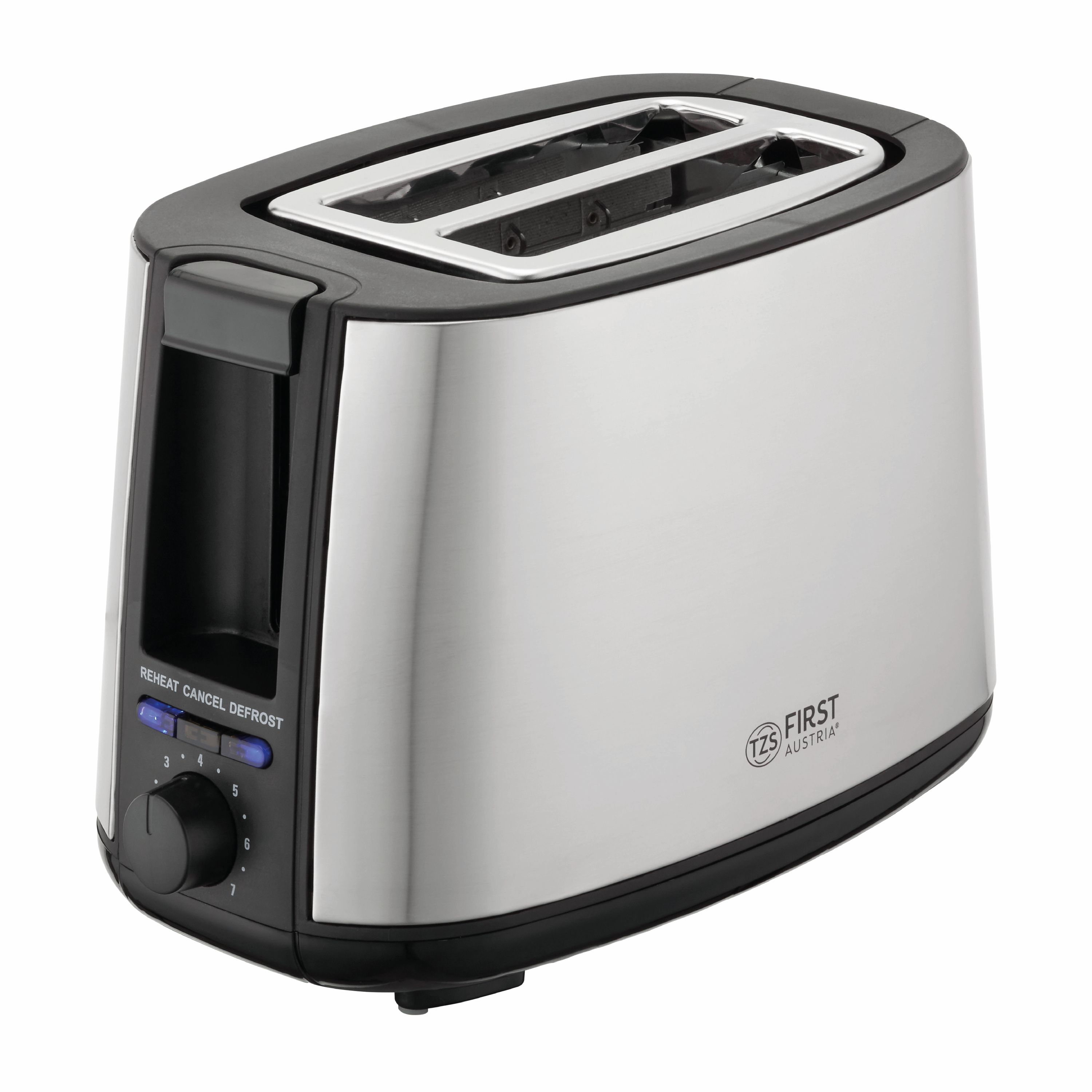 Toaster Ӏ 2-Scheiben | schwarz/Edelstahl