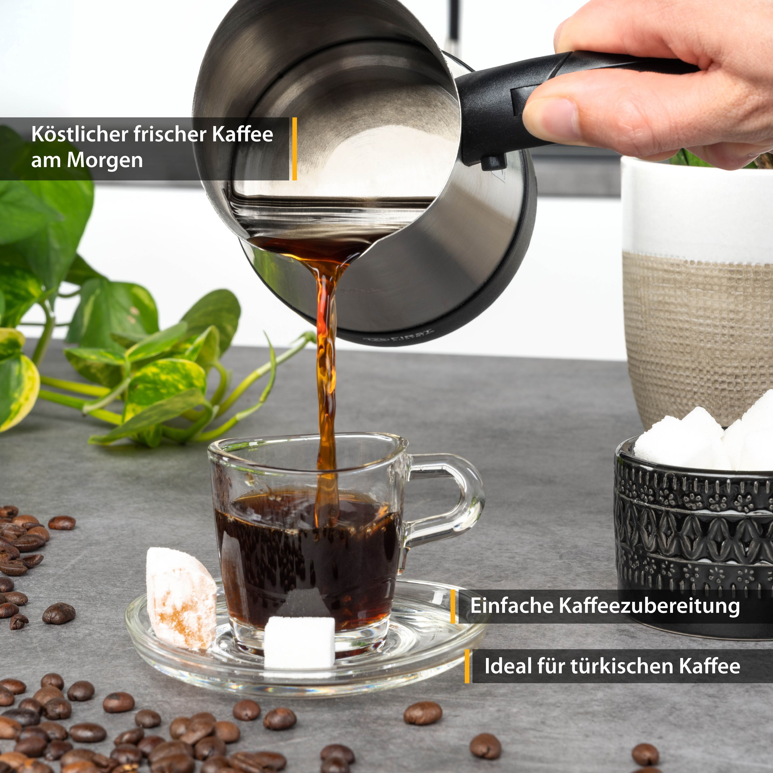 Kaffeekocher | 0,3 Liter | inkl. Klappgriff
