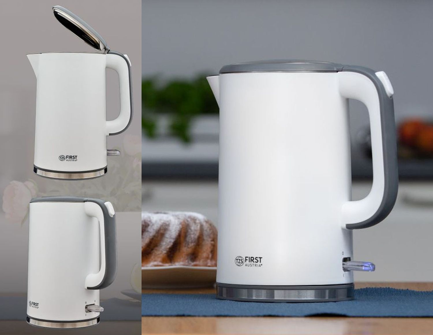 Stahlwasserkocher 2200 Watt | 1,7 Liter | Doppelwand