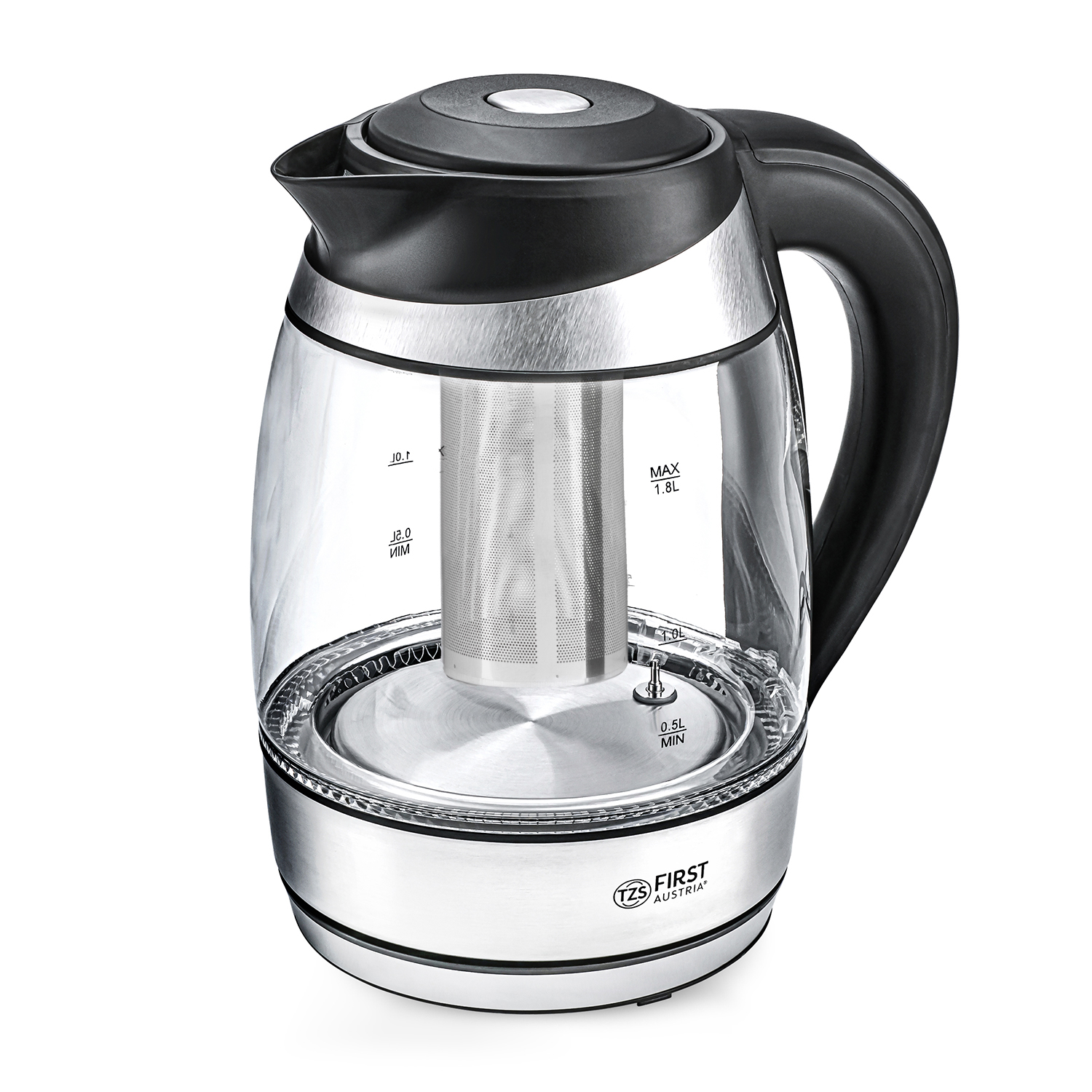 Glaswasserkocher 2200 Watt | 1,8 Liter | Regelbare Temp.
