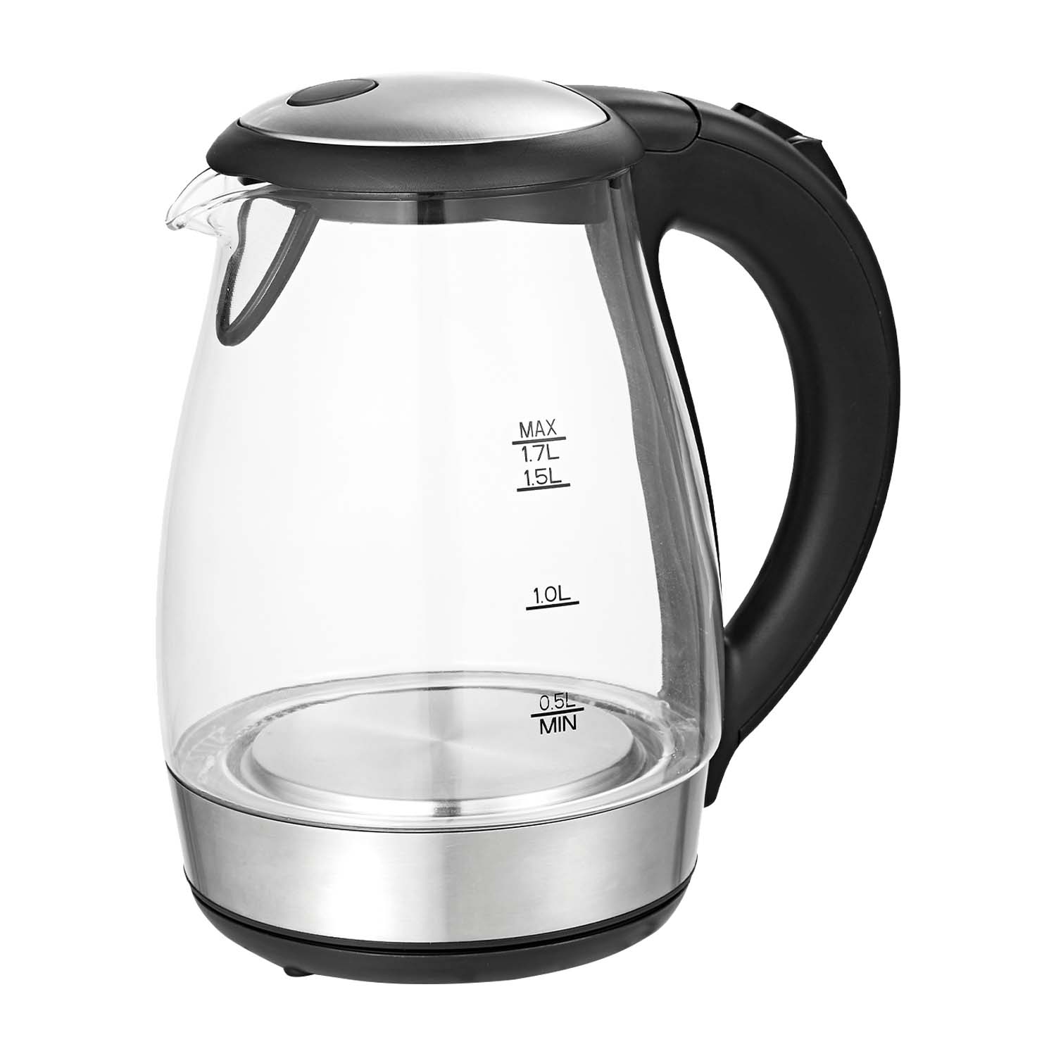Glaswasserkocher 2200 Watt | 1,7 Liter | Regelbare Temp.