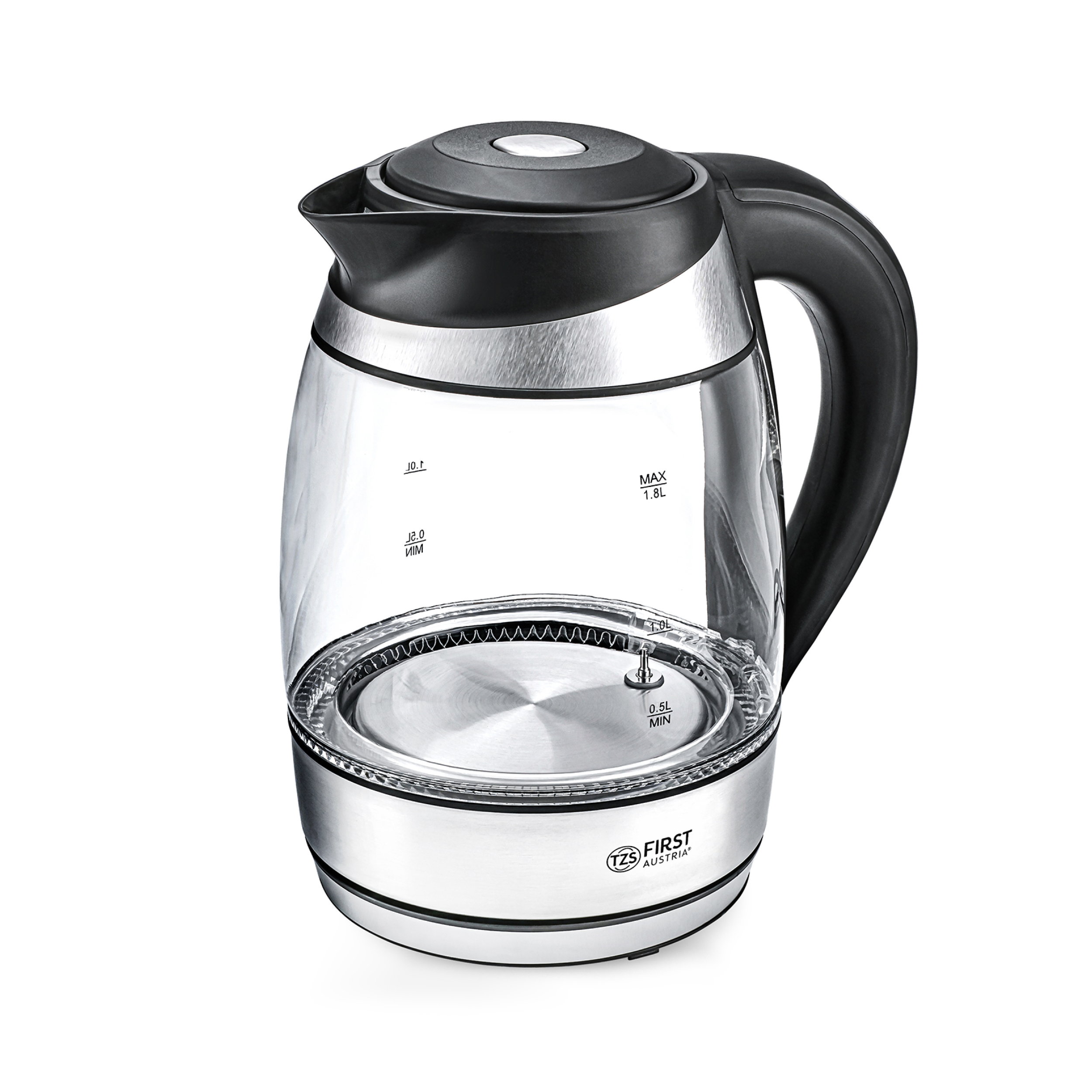 Glaswasserkocher 2200 Watt | 1,8 Liter | Regelbare Temp.